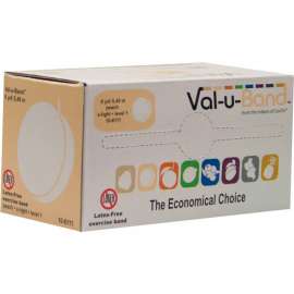 Val-u-Band Latex Free Exercise Band, Peach - Level 1, 6 Yard Roll/Box