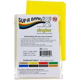 Sup-R Band Latex Free Exercise Band, 5' Strip, Yellow, 1/PK