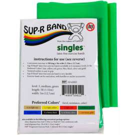 Sup-R Band Latex Free Exercise Band, 5' Strip, Green, 1/PK