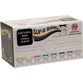 Sup-R Band Latex Free Exercise Band, Black, 6 Yard Roll/Box