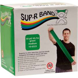 Sup-R Band Latex Free Exercise Band, Green, 50 Yard Roll/Box