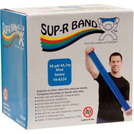 Sup-R Band Latex Free Exercise Band, Blue, 50 Yard Roll/Box