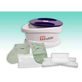 WaxWel Paraffin Bath with 6 lb. Wintergreen Paraffin, 100 Liners, 1 Mitt and 1 Bootie