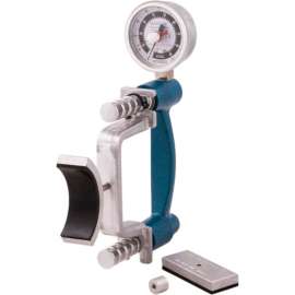 Baseline Standard Hydraulic Hand Dynamometer/MMT Combo Kit with Push Attachments, Blue