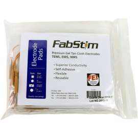 FabStim Self-Adhesive TENS Electrodes, Rectangle 2" x 3.5" (5.1 cm x 9 cm), 4/Pack