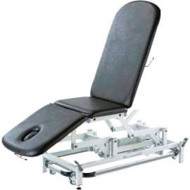 Electric Hi-Low Treatment Table with Foot Bar, 3-Section, 77"L x 28"W x 18" - 39"H