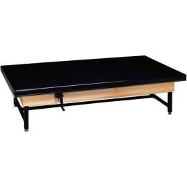 Manual Hi-Low Upholstered Mat Platform Table, 96"L x 72"W x 19" - 27"H