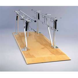Deluxe Wood Platform Mounted Parallel Bars, Height/Width Adjustable, 10' L