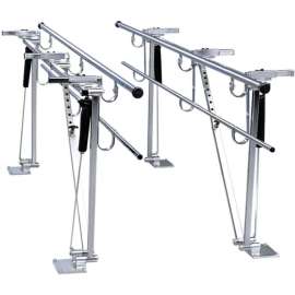 Deluxe Floor Mounted Parallel Bars, Height/Width Adjustable, 7' L