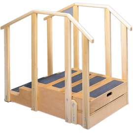 One-Sided Compact Training Stairs with Platform, 55"L x 30"W x 40"H
