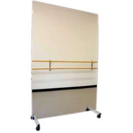 Ultra-Safe Glassless Mirror with Mobile Caster Base, Vertical, 60"W x 96"H