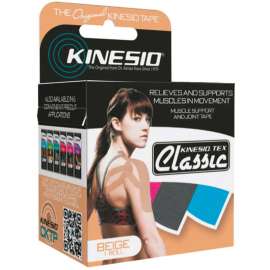 Kinesio Tex Classic Kinesiology Tape, 2" x 4.4 yds, Beige, 1 Roll
