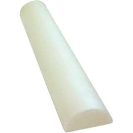 CanDo Half-Round PE Foam Roller, 36"L, 4" Dia., White