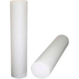 CanDo Jumbo White PE Foam Roller, Half-Round, 8" Dia. x 36"L