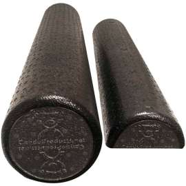 CanDo Black Composite Foam Roller, Round, 6" Dia. x 36, Case of 12