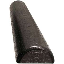 CanDo Black Composite Foam Roller, Half-Round, 6" Dia. x 36"L