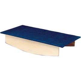 Rocker Board, Wooden with Carpet, Front-to-Back, 60"L x 30"W x 12"H