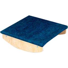 Rocker Board, Wooden with Carpet, Side-to-Side and Front-to-Back Combo, 18"L x 18"W x 5"H