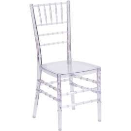 Flash Furniture Stacking Elegance Chiavari Chair - Plastic - Crystal Ice Clear