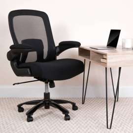 Flash Furniture Big & Tall Executive Swivel Office Chair with Lumbar Back Support - Black