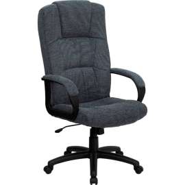 Flash Furniture High Back Gray Fabric Executive Swivel Office Chair with Arms