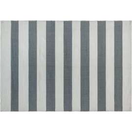 Flash Furniture 5' x 7' Handwoven Indoor/Outdoor Cabana Style Area Rug, Gray & White Striped