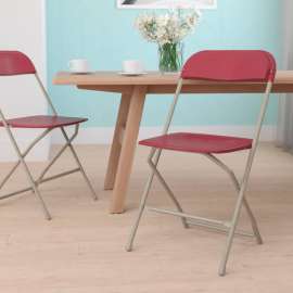 Flash Furniture Premium Plastic Folding Chair - Red - Hercules Series