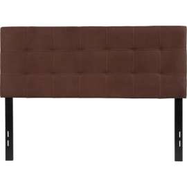 Flash Furniture Bedford Tufted Upholstered Headboard in Dark Brown, Full Size