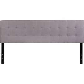 Flash Furniture Bedford Tufted Upholstered Headboard in Light Gray, King Size