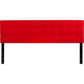 Flash Furniture Bedford Tufted Upholstered Headboard in Red, King Size