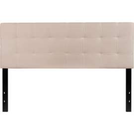 Flash Furniture Bedford Tufted Upholstered Headboard in Beige, Queen Size