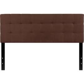 Flash Furniture Bedford Tufted Upholstered Headboard in Dark Brown, Queen Size