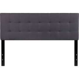 Flash Furniture Bedford Tufted Upholstered Headboard in Dark Gray, Queen Size