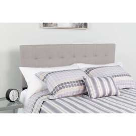 Flash Furniture Bedford Tufted Upholstered Queen Size Headboard - Fabric - Light Gray