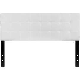 Flash Furniture Bedford Tufted Upholstered Headboard in White, Queen Size