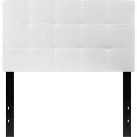Flash Furniture Bedford Tufted Upholstered Headboard in White, Twin Size