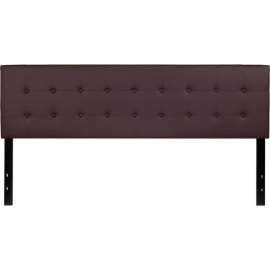Flash Furniture Lennox Tufted Upholstered Headboard in Brown Vinyl, King Size