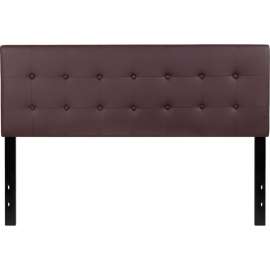 Flash Furniture Lennox Tufted Upholstered Headboard in Brown Vinyl, Queen Size