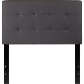 Flash Furniture Lennox Tufted Upholstered Headboard in Gray Vinyl, Twin Size
