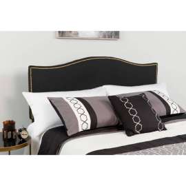 Flash Furniture Lexington Upholstered Twin Size Headboard with Accent Nail Trim - Fabric - Black