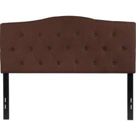 Flash Furniture Cambridge Tufted Upholstered Size Headboard in Dark Brown, Full