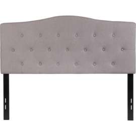 Flash Furniture Cambridge Tufted Upholstered Size Headboard in Light Gray, Full