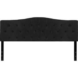 Flash Furniture Cambridge Tufted Upholstered Size Headboard in Black, King
