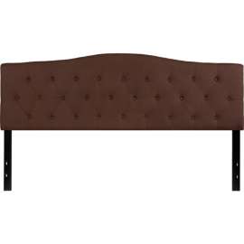 Flash Furniture Cambridge Tufted Upholstered Size Headboard in Dark Brown, King