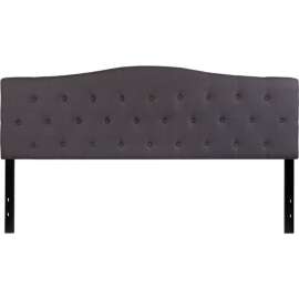 Flash Furniture Cambridge Tufted Upholstered Size Headboard in Dark Gray, King