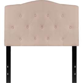 Flash Furniture Cambridge Tufted Upholstered Size Headboard in Beige, Twin