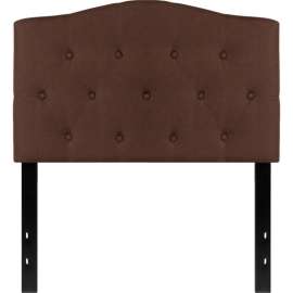 Flash Furniture Cambridge Tufted Upholstered Size Headboard in Dark Brown, Twin
