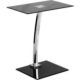 Flash Furniture Laptop Computer Desk with Silk Black Tempered Glass Top