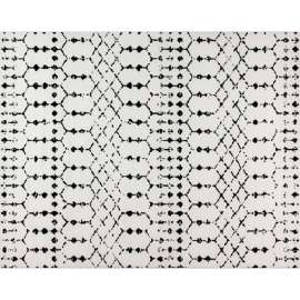 Flash Furniture Geometric Bohemian Low Pile Rug, 8' x 10', Ivory/Black