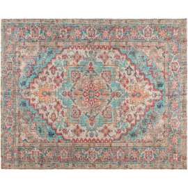 Flash Furniture Distressed Vintage Medallion Area Rug, 8' x 10', Blue Multi Polyester